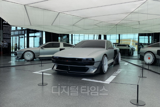 충청남도 태안 HMG 익스피리언스 드라이빙 센터에 전시된 고성능 수소 하이브리드 콘셉트 'N 비전(Vision) 74'.